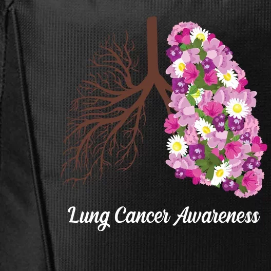 Lung Cancer Awareness Floral City Backpack