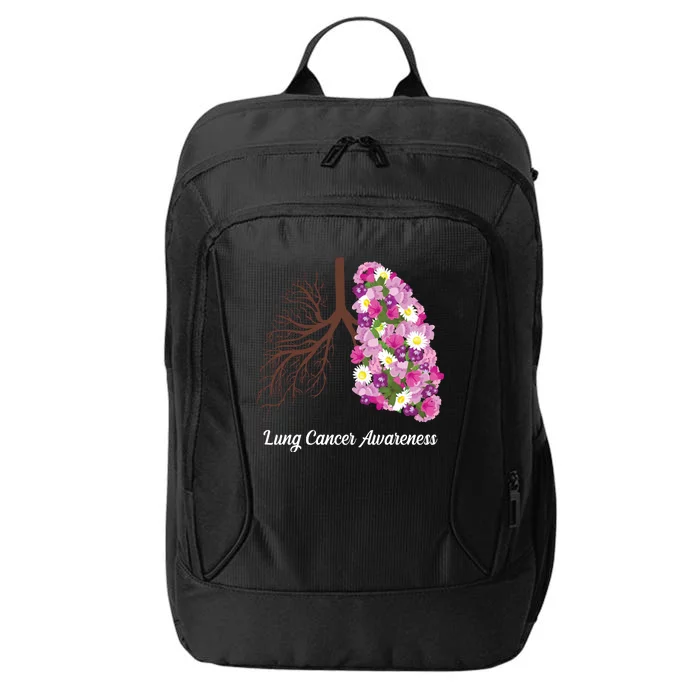 Lung Cancer Awareness Floral City Backpack