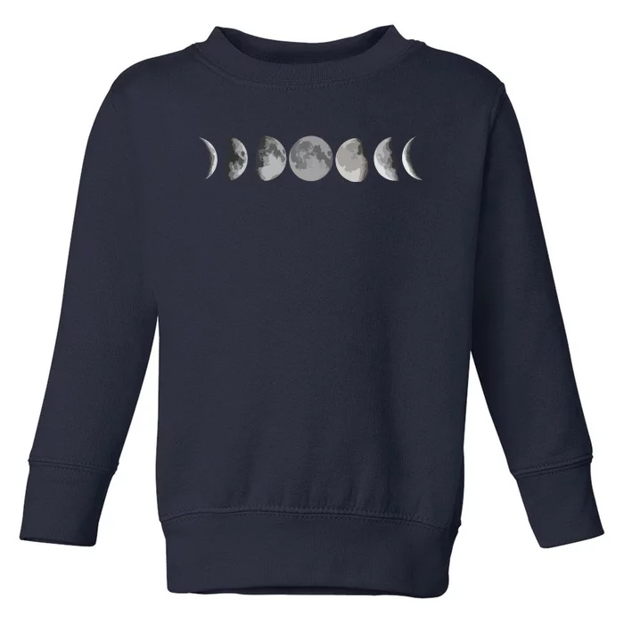 Lunar Cycle Apparel Astronomy Full Moon Toddler Sweatshirt