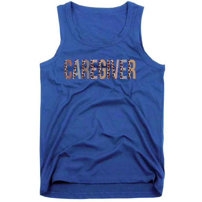 Leopard Caregiver Appreciation Healthcare Workers Gift Tank Top