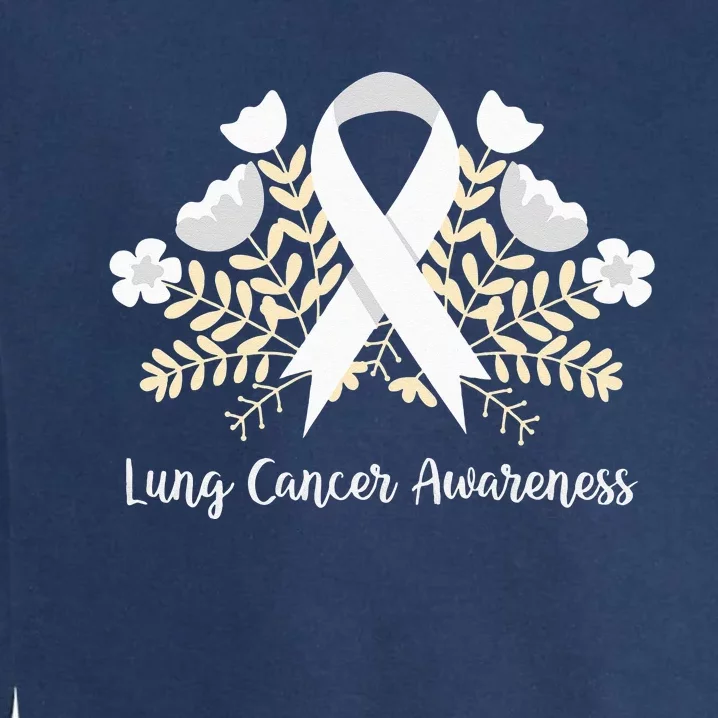 Lung Cancer Awareness Ribbon Lung Cancer Garment-Dyed Sweatshirt