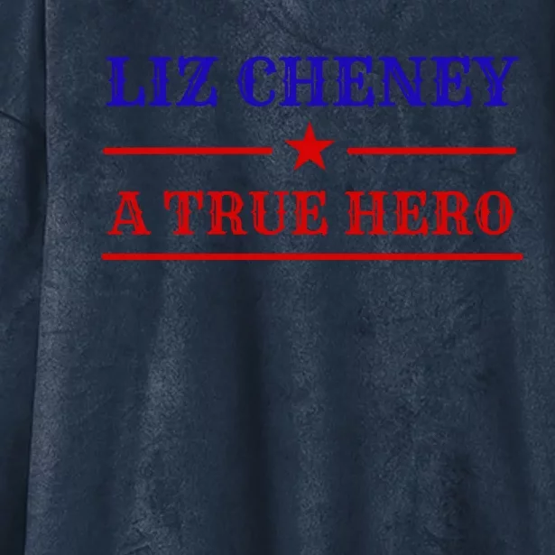 Liz Cheney A True Hero Hooded Wearable Blanket