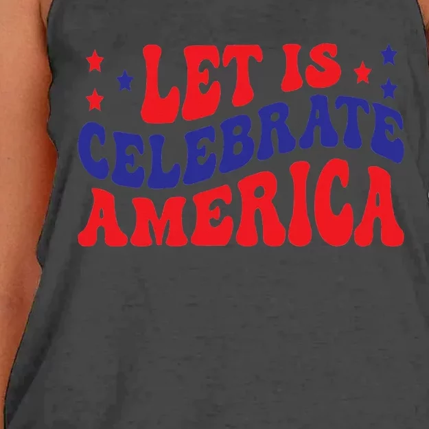 Let's Celebrate America Gift Classic Women's Knotted Racerback Tank