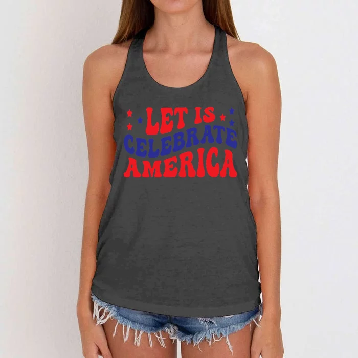 Let's Celebrate America Gift Classic Women's Knotted Racerback Tank