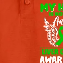 Liver Cancer Awareness My Hero Is Now My Angel Liver Cancer Gift Dry Zone Grid Performance Polo