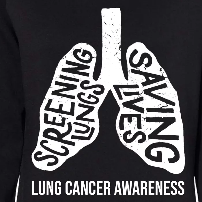 Lung Cancer Awareness Saving Lives Womens California Wash Sweatshirt