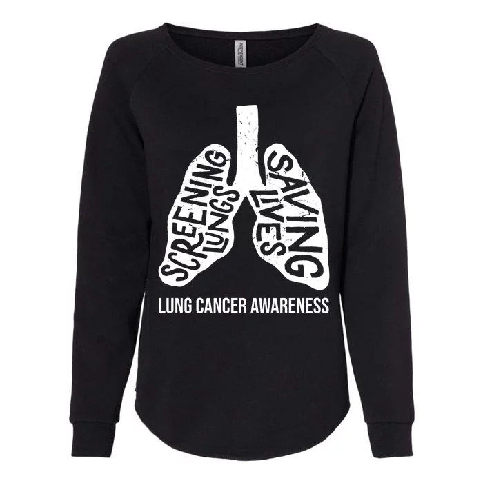 Lung Cancer Awareness Saving Lives Womens California Wash Sweatshirt