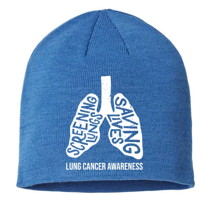 Lung Cancer Awareness Saving Lives 8 1/2in Sustainable Knit Beanie