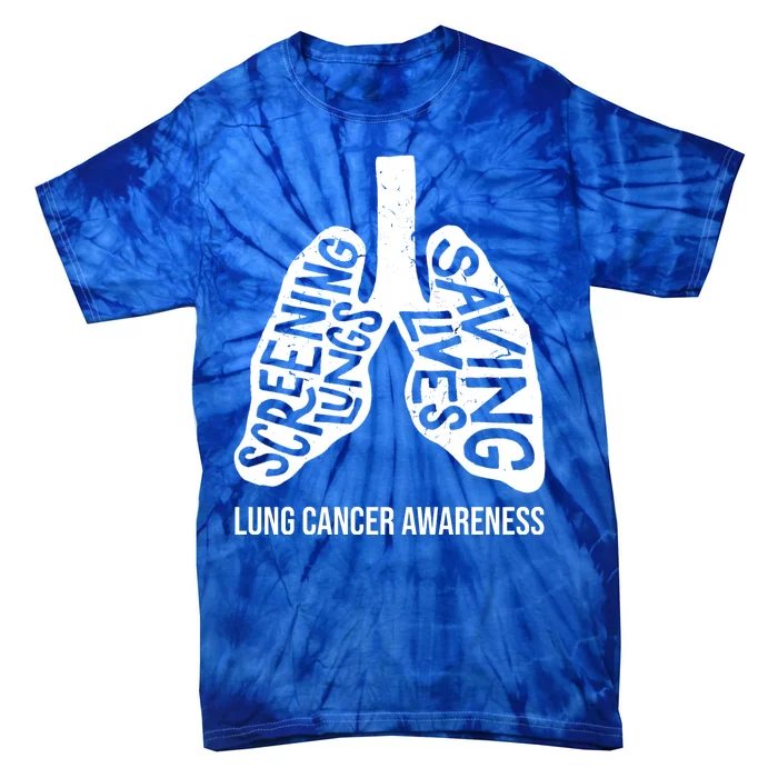 Lung Cancer Awareness Saving Lives Tie-Dye T-Shirt