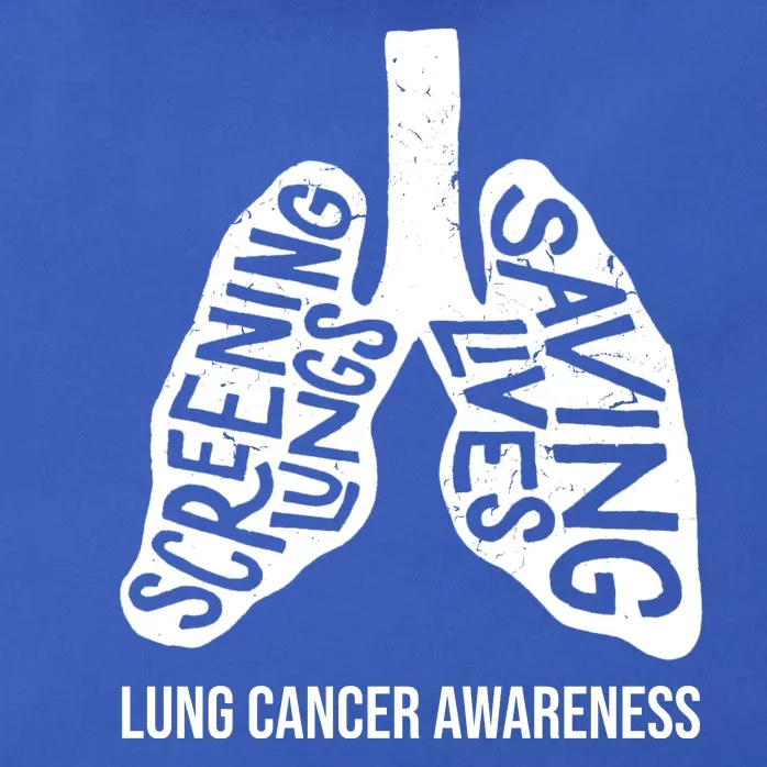 Lung Cancer Awareness Saving Lives Zip Tote Bag