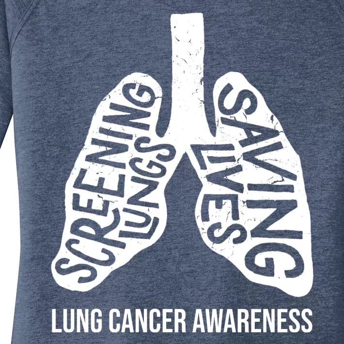 Lung Cancer Awareness Saving Lives Women's Perfect Tri Tunic Long Sleeve Shirt