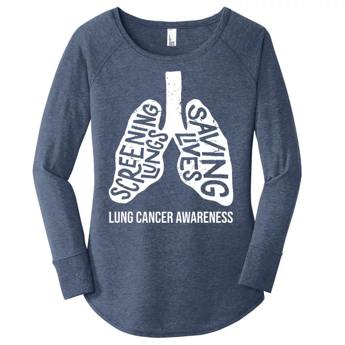 Lung Cancer Awareness Saving Lives Women's Perfect Tri Tunic Long Sleeve Shirt