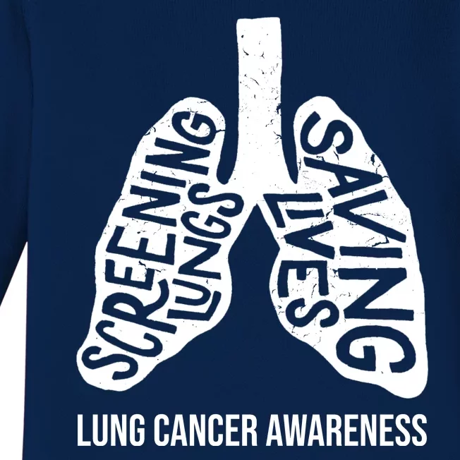 Lung Cancer Awareness Saving Lives Baby Long Sleeve Bodysuit