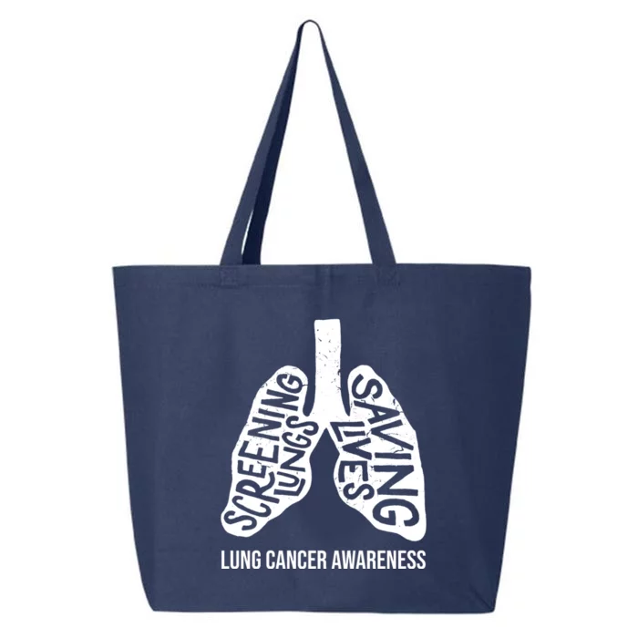 Lung Cancer Awareness Saving Lives 25L Jumbo Tote