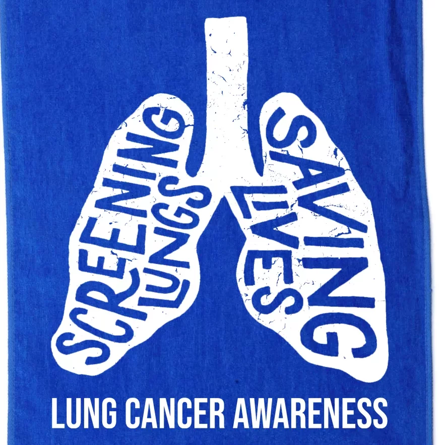 Lung Cancer Awareness Saving Lives Platinum Collection Golf Towel