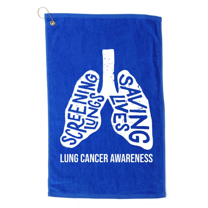 Lung Cancer Awareness Saving Lives Platinum Collection Golf Towel