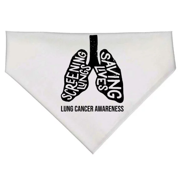 Lung Cancer Awareness Saving Lives USA-Made Doggie Bandana