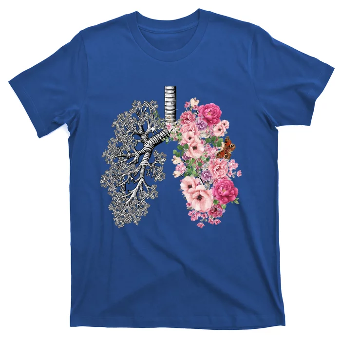 Lungs Cancer Awareness Bloomi Anatomy Classic Funny Gift T-Shirt