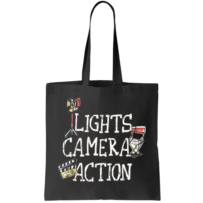 Lights Camera Action Film Director Tote Bag