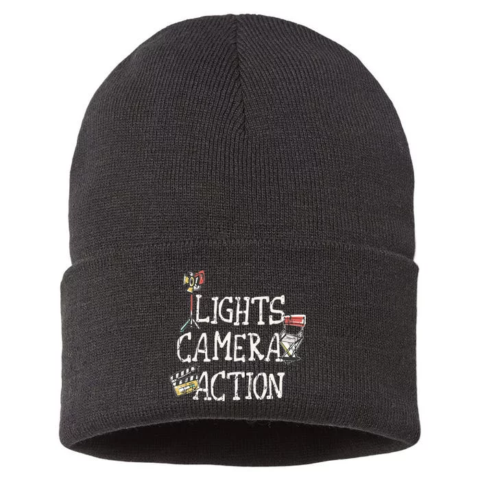 Lights Camera Action Film Director Sustainable Knit Beanie