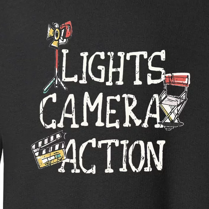 Lights Camera Action Film Director Toddler Sweatshirt