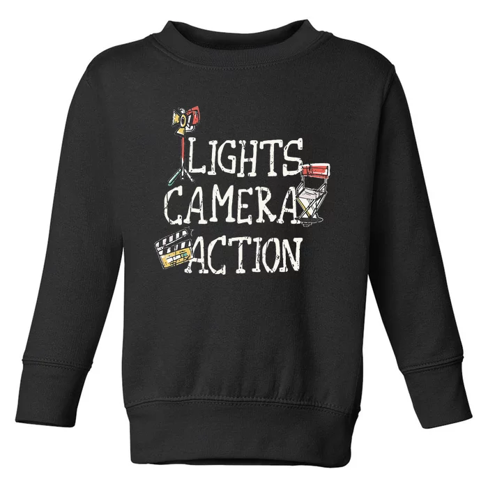 Lights Camera Action Film Director Toddler Sweatshirt