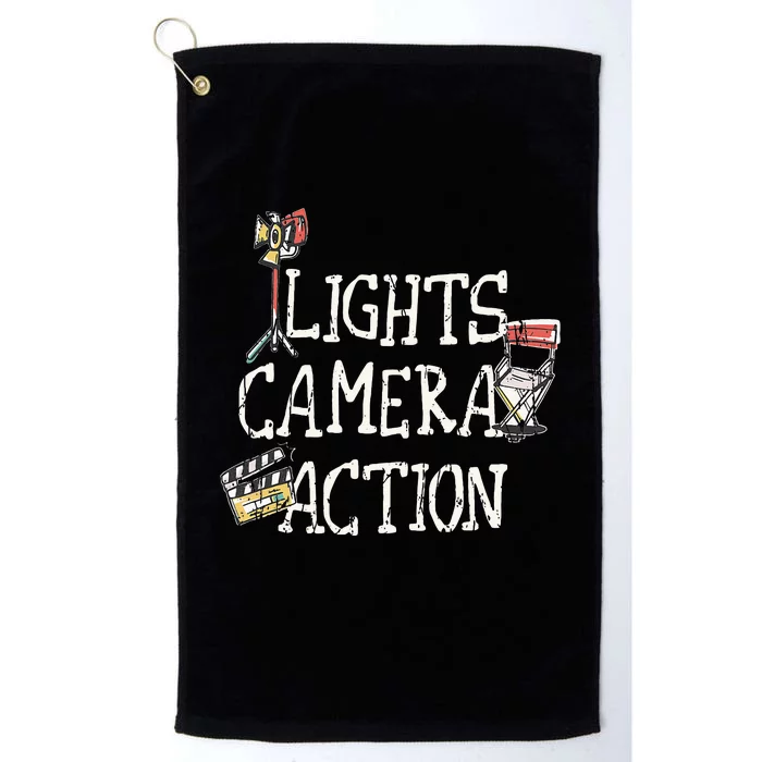 Lights Camera Action Film Director Platinum Collection Golf Towel