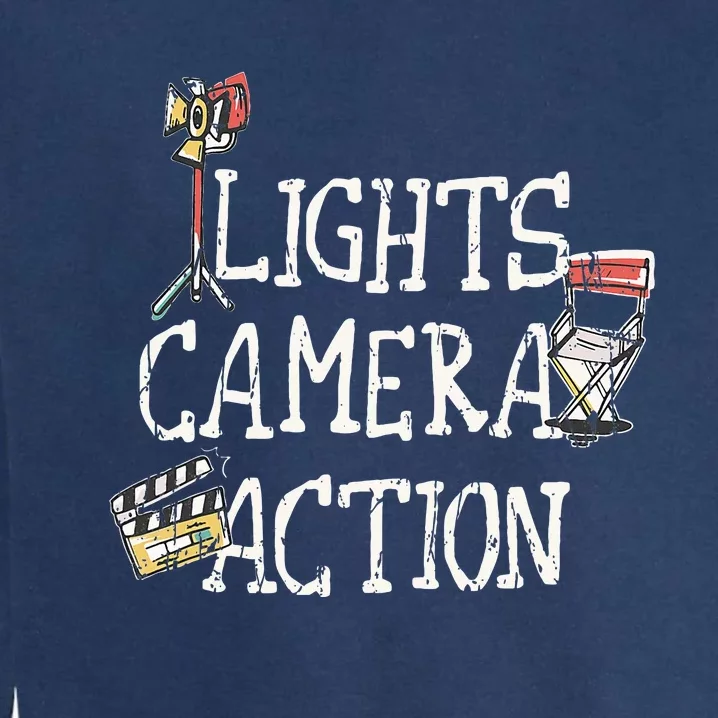 Lights Camera Action Film Director Garment-Dyed Sweatshirt