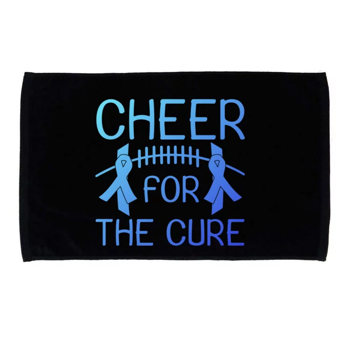 Lung Cancer Awareness Cheer For The Cure Football Gift Microfiber Hand Towel