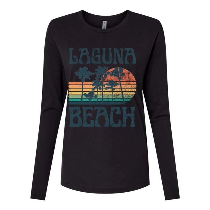 Laguna California Beach Summer Vacation Vintage Great Gift Womens Cotton Relaxed Long Sleeve T-Shirt