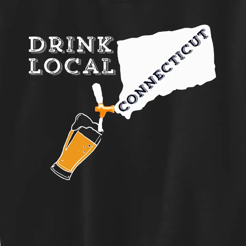 Local Craft Beer Connecticut Drink Local Kids Sweatshirt