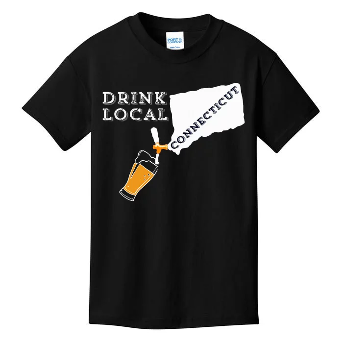 Local Craft Beer Connecticut Drink Local Kids T-Shirt