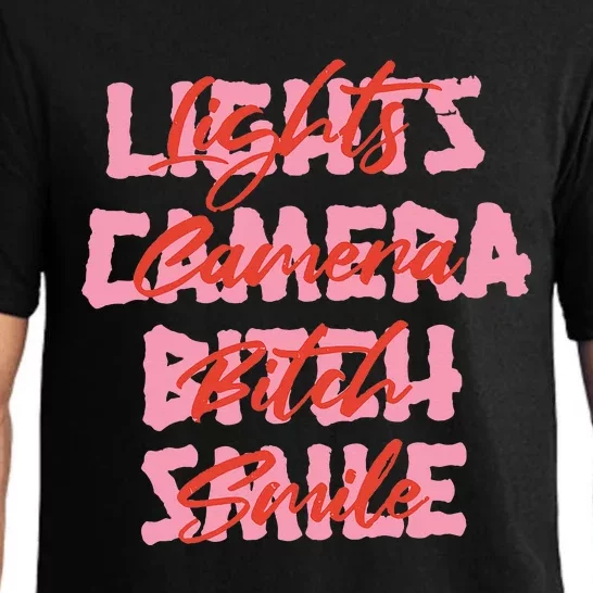 Lights Camera Bitch Smile Pajama Set