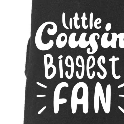 Little Cousin Biggest Fan Cute Matching Football Family Doggie 3-End Fleece Hoodie