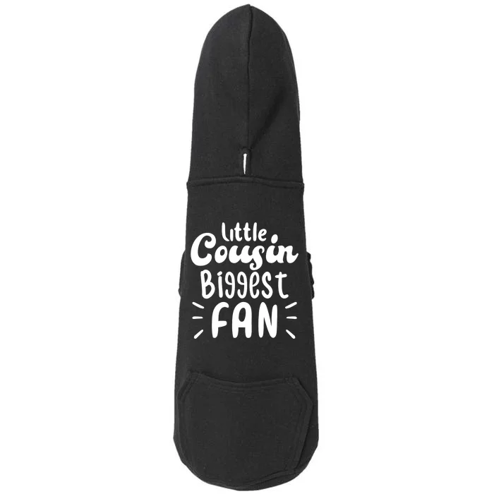 Little Cousin Biggest Fan Cute Matching Football Family Doggie 3-End Fleece Hoodie