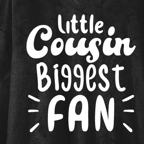 Little Cousin Biggest Fan Cute Matching Football Family Hooded Wearable Blanket