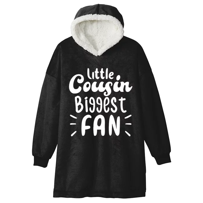 Little Cousin Biggest Fan Cute Matching Football Family Hooded Wearable Blanket