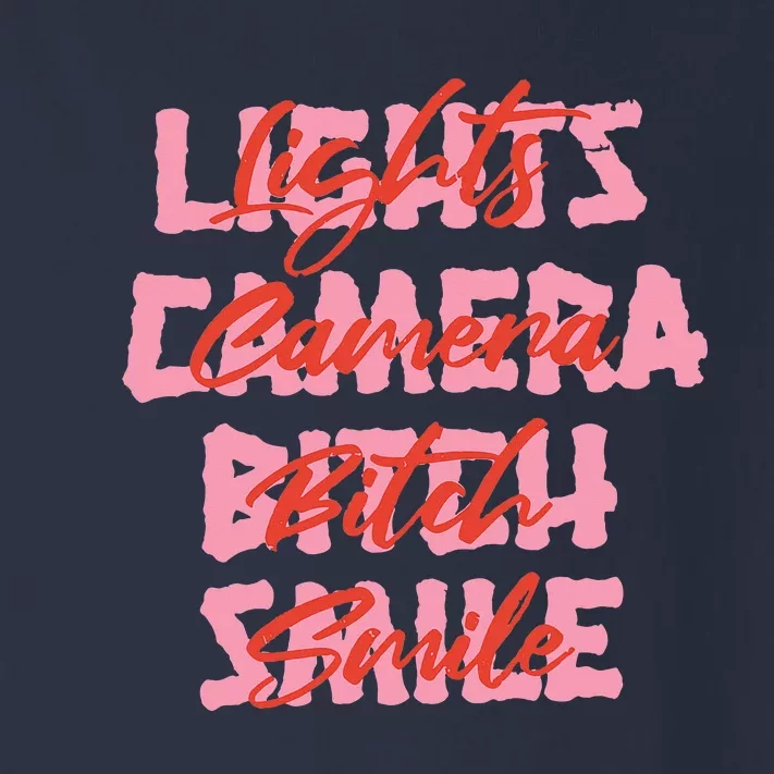 Lights Camera Bitch Smile Toddler Long Sleeve Shirt