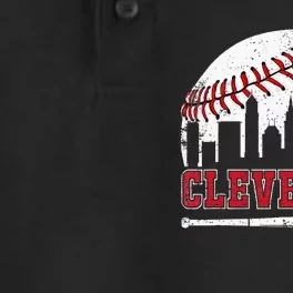 Love Cleveland Baseball Lover Player Dry Zone Grid Performance Polo