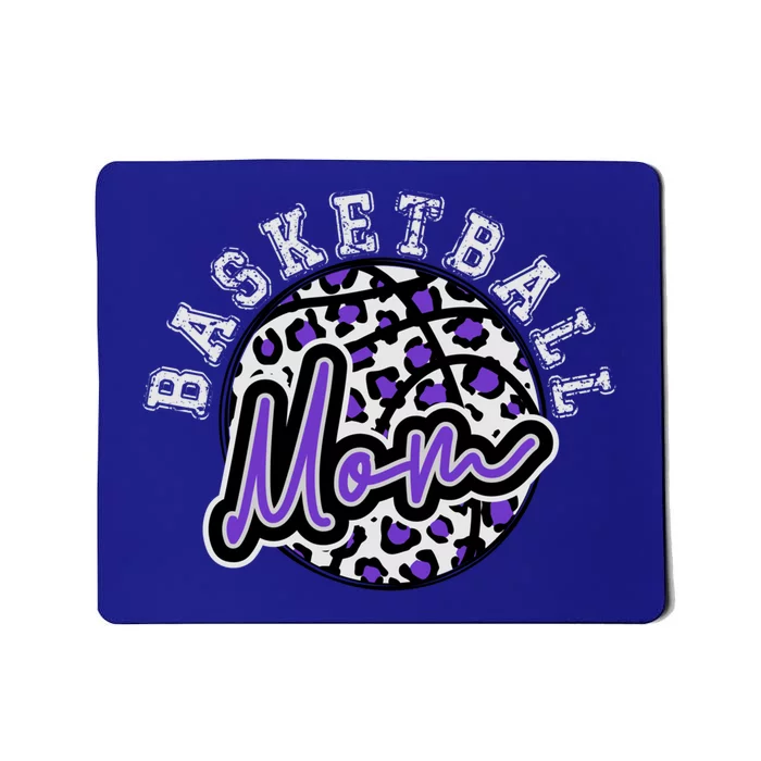 Leopard Cheetah Basketball Mom Family Purple Trendy Spirit Gift Mousepad