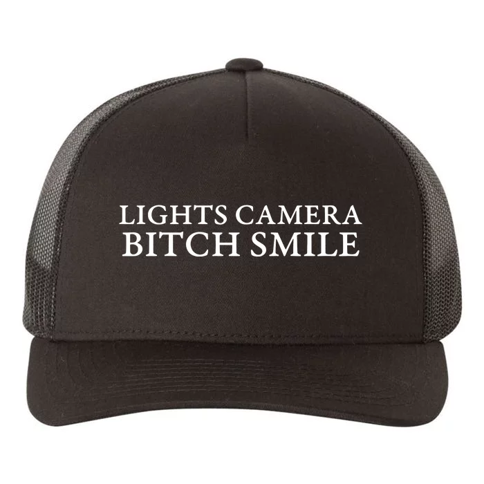 Lights Camera Bitch Smile Yupoong Adult 5-Panel Trucker Hat