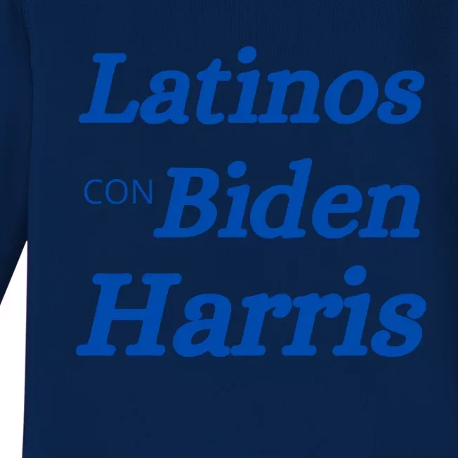 Latinos Con Biden Harris Baby Long Sleeve Bodysuit