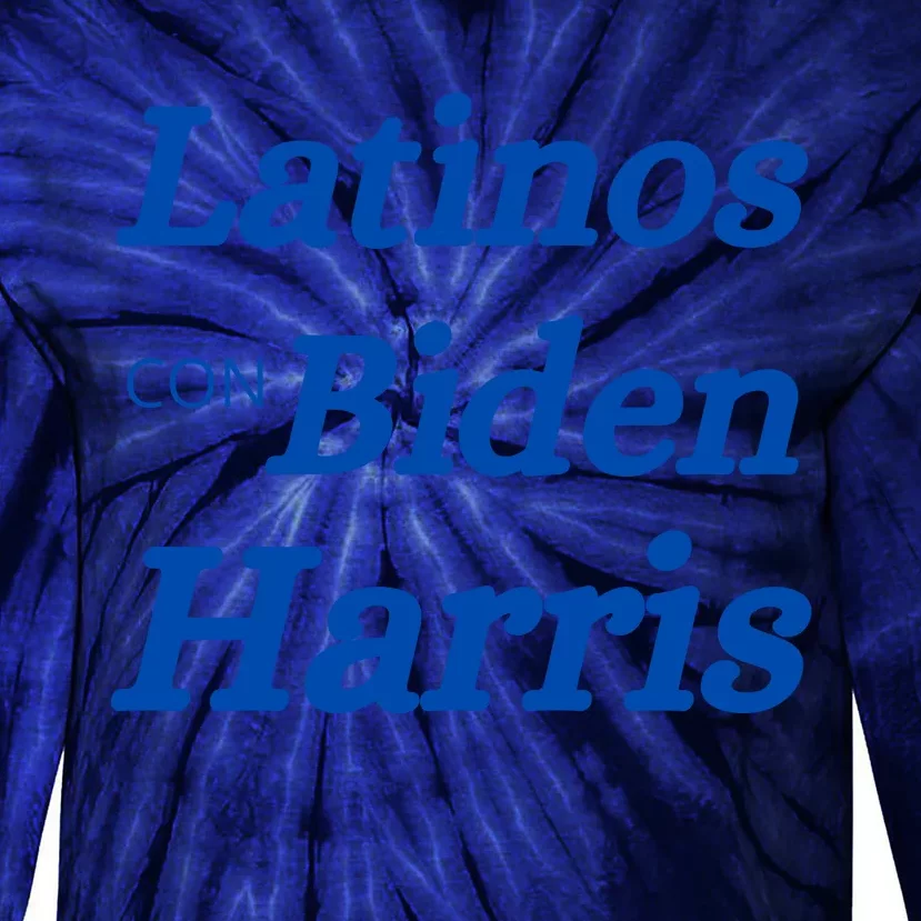 Latinos Con Biden Harris Tie-Dye Long Sleeve Shirt