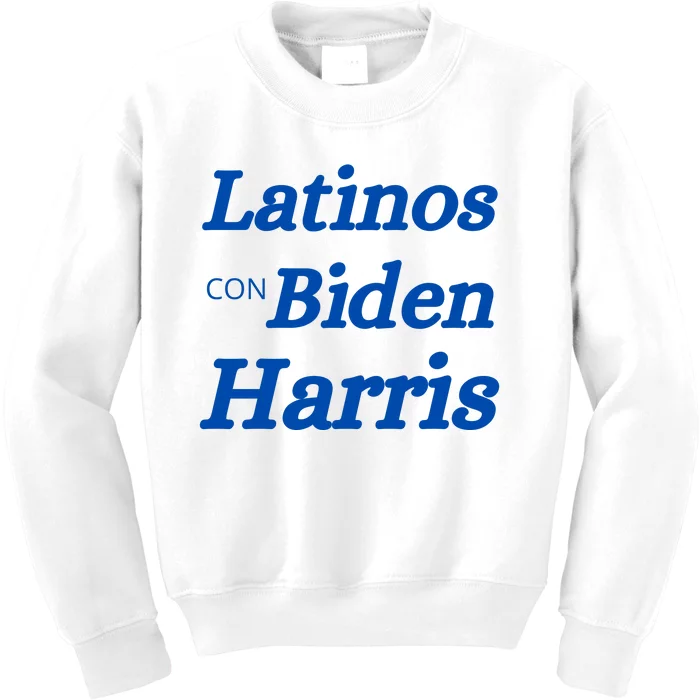 Latinos Con Biden Harris Kids Sweatshirt