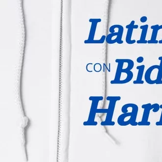 Latinos Con Biden Harris Full Zip Hoodie