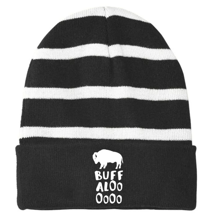 Lucky Casino Buffalo Design Gift Striped Beanie with Solid Band