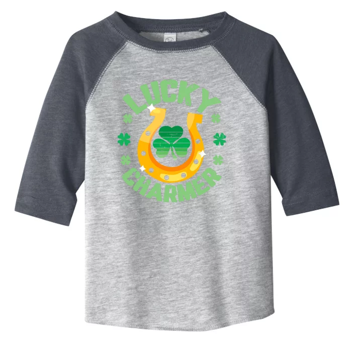 LUCKY CHARMER Boy Girl Funny St. Patrick's Day Toddler Fine Jersey T-Shirt