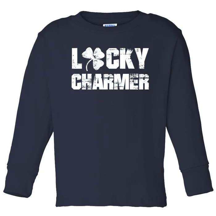 LUCKY CHARMER Boy Girl Funny St. Patrick's Day Toddler Long Sleeve Shirt