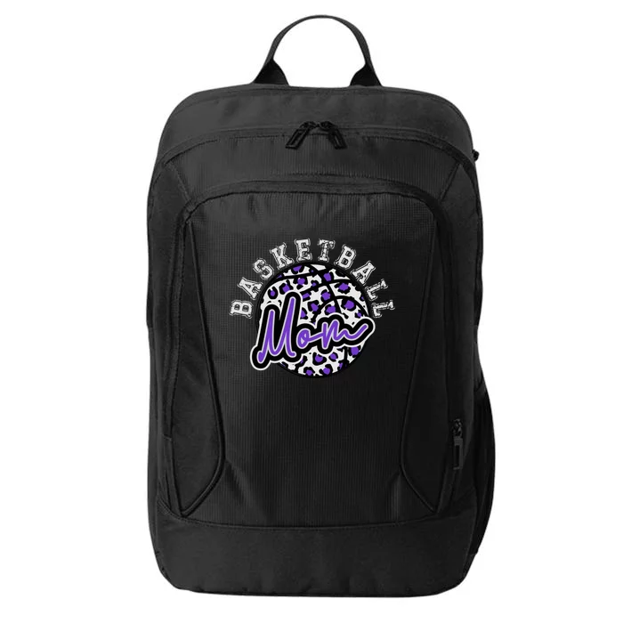 Leopard Cheetah Basketball Mom Family Purple Trendy Spirit Great Gift City Backpack