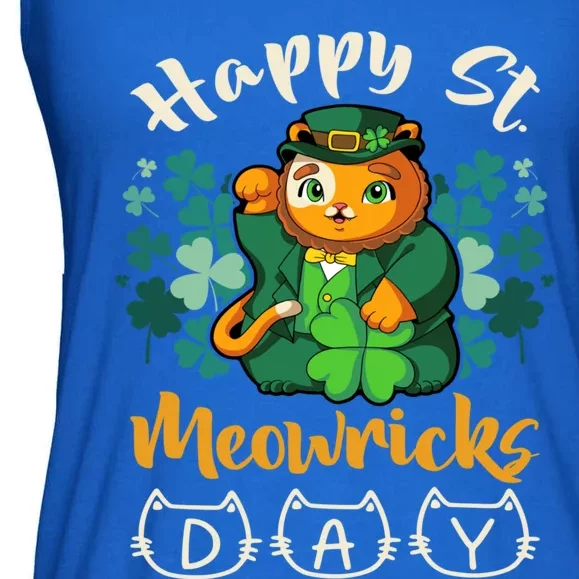 Leprechaun Cat Costume For St Patricks Day Gift Ladies Essential Flowy Tank